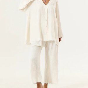 Nothing Fits But - Modal Gauze Nursing Set - Cream - One Size/Medium